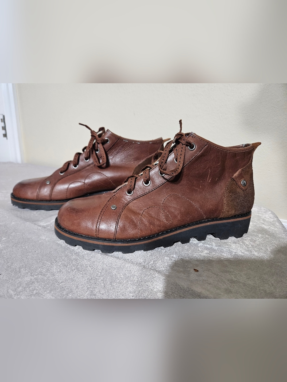 VTG London Underground Leather Joe Blake Ankle Boots Size 11